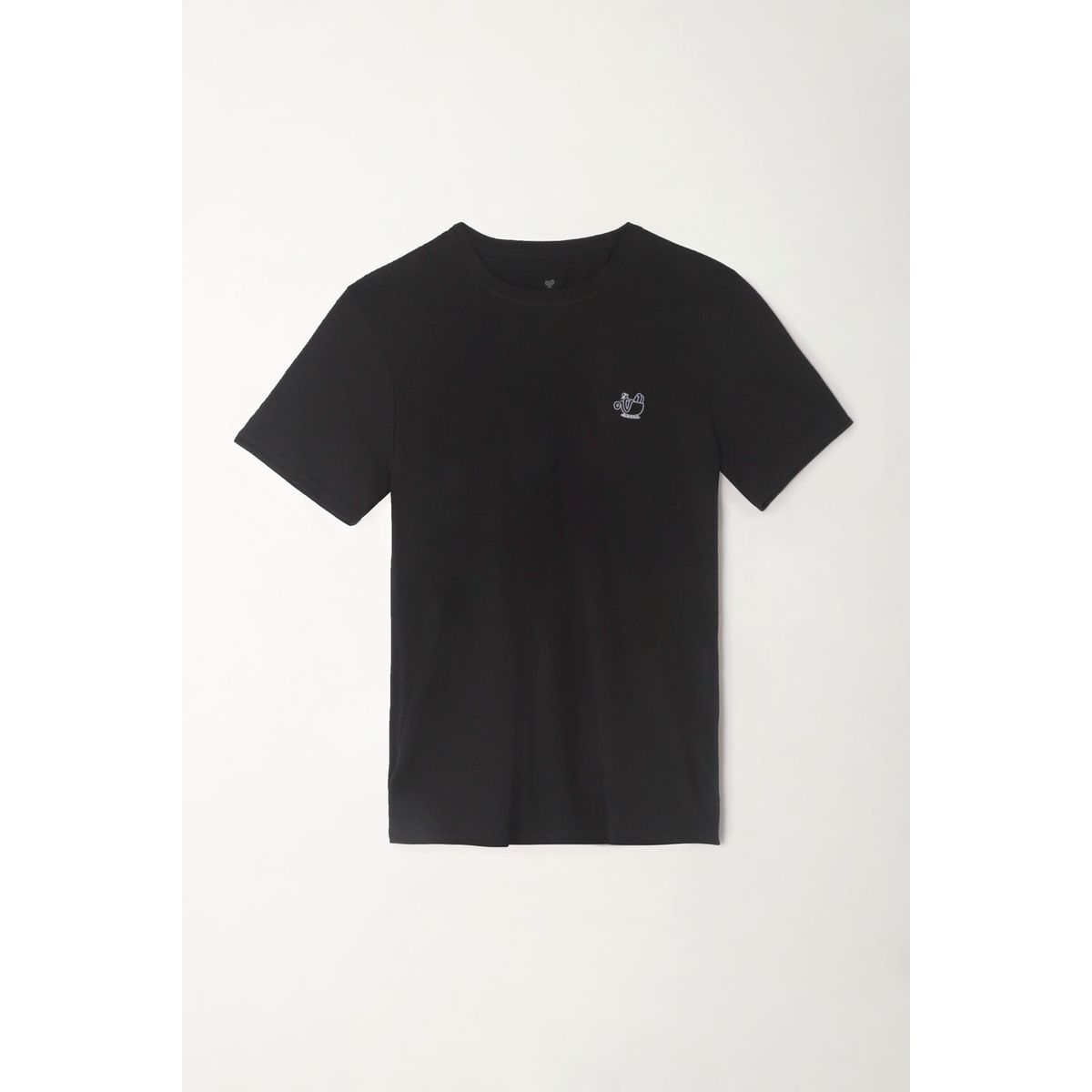 TENNIS - Camiseta básica con mini estampado negra para hombre