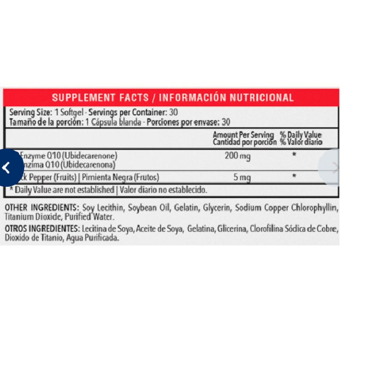 HEALTHY AMERICA - SUPLEMENTO COQ-10 X200MG X 30 CAPSULAS BLANDAS.