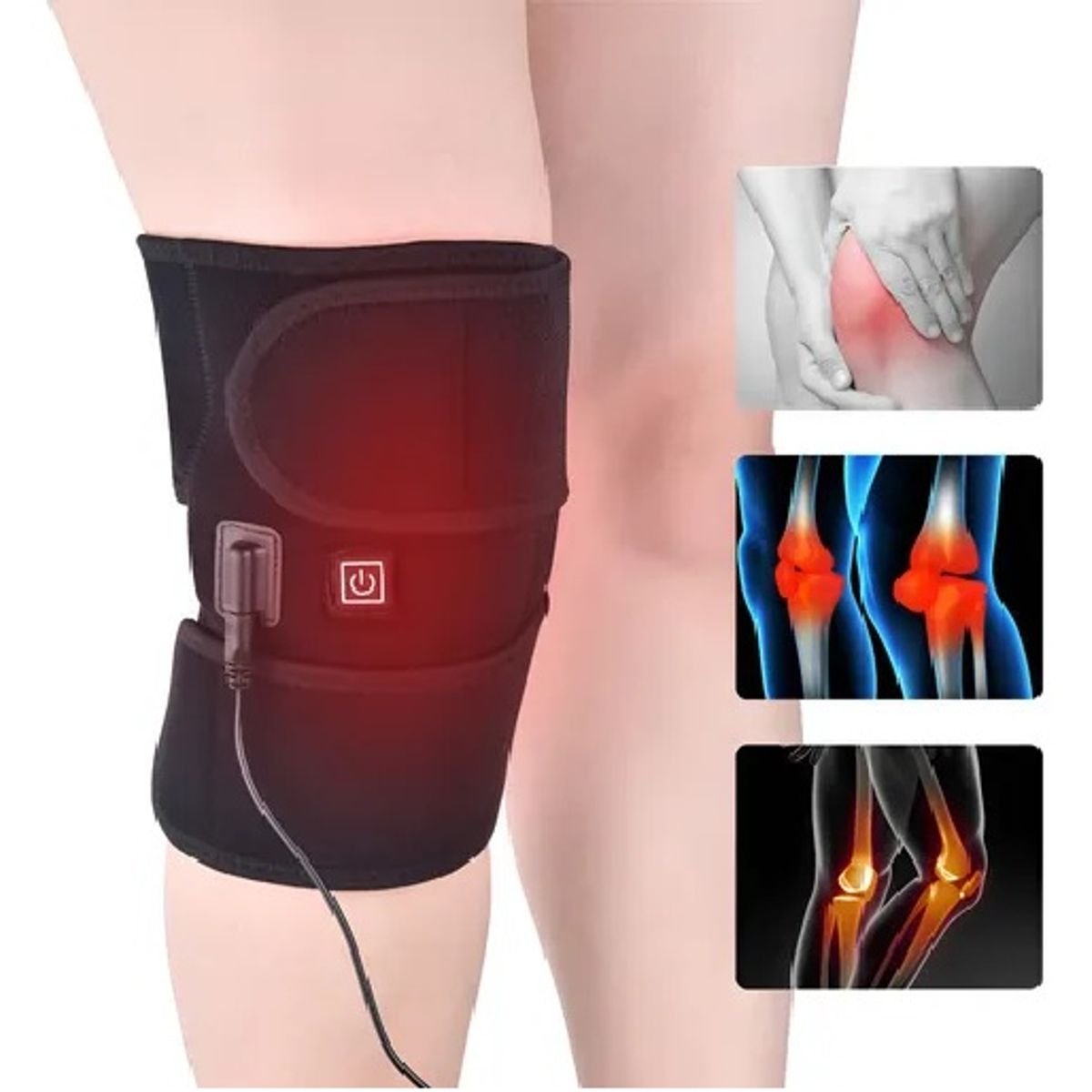 GENERICO - Rodillera Térmica Eléctrica con 3 Niveles de Calor para Terapia y Dolor