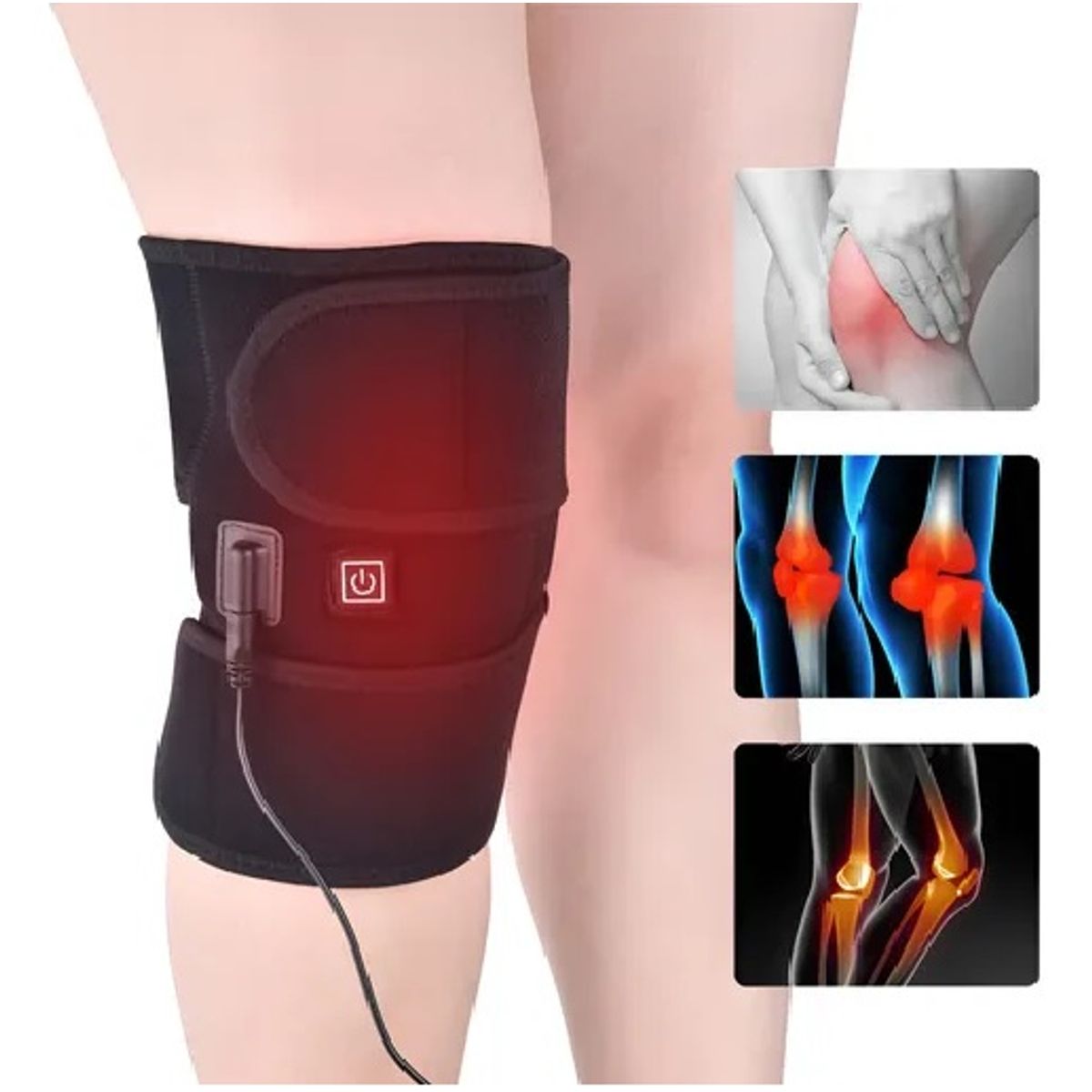 GENERICO - Rodillera Térmica Eléctrica con 3 Niveles de Calor para Terapia y Dolor