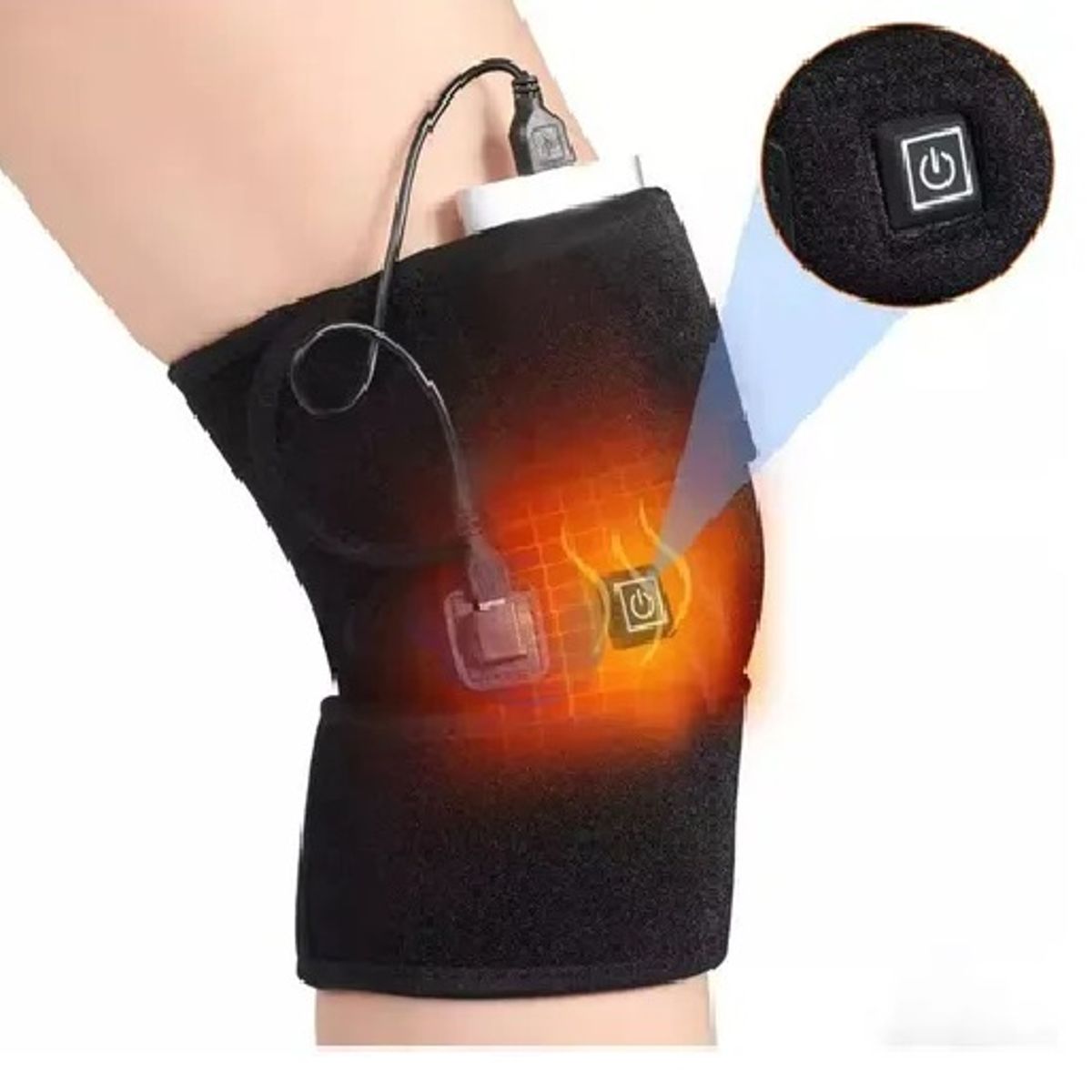 GENERICO - Rodillera Térmica Eléctrica con 3 Niveles de Calor para Terapia y Dolor