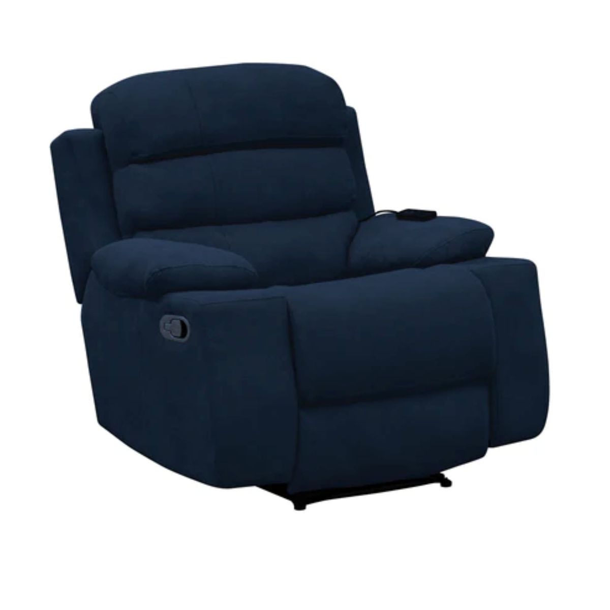 ELITE LIVING - SILLA RECLINABLE HOUSTON ESTATICA MASAJE AZUL  TELA
