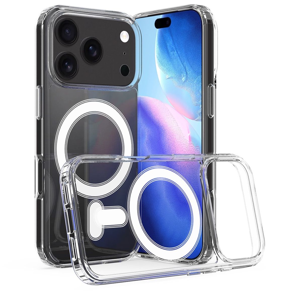 GENERICO - Forro Funda Protector Acrilico magnetico Para iphone 17 pro max