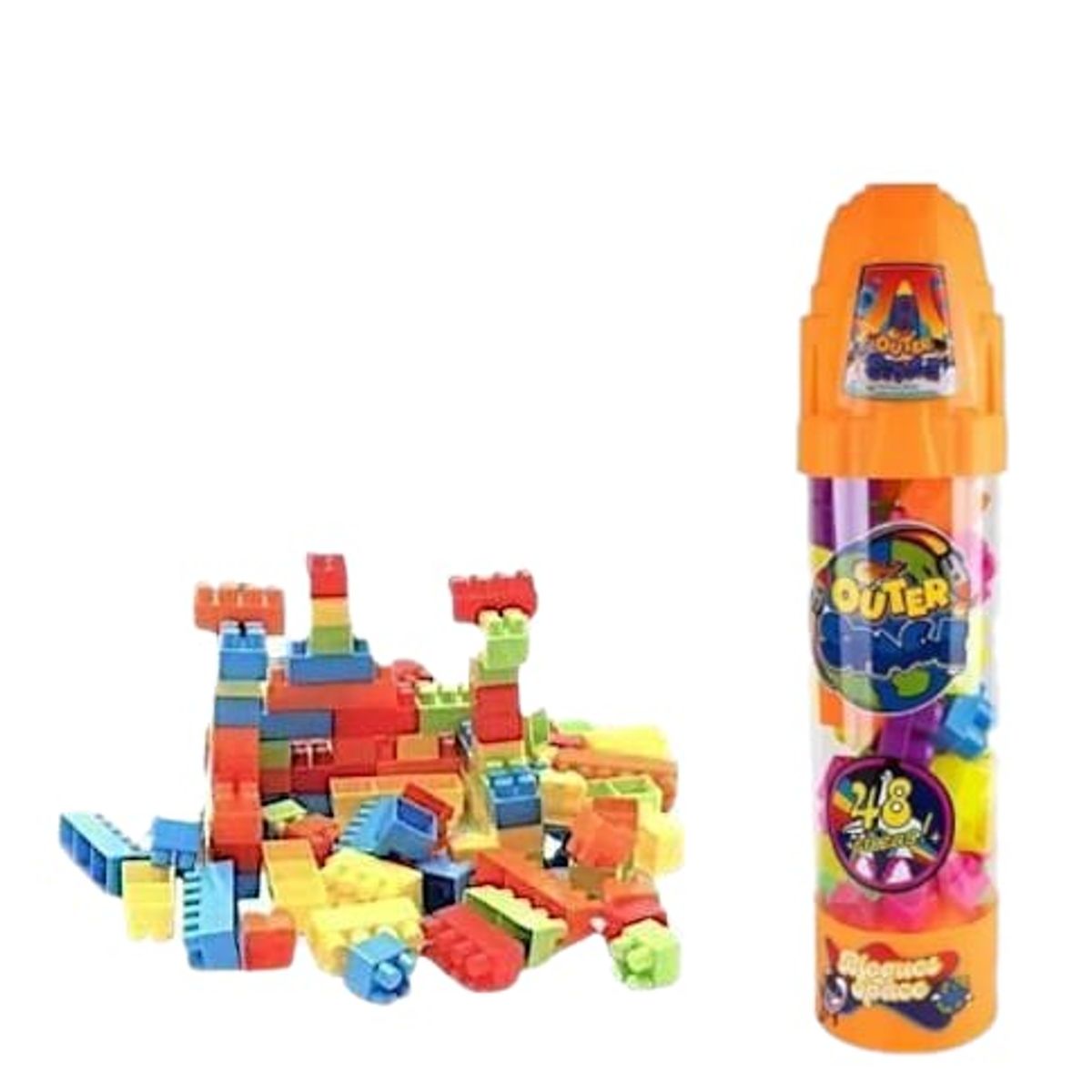GENERICO - Armatodo Cohete Bloques 48 Piezas Juego Didactico Niños