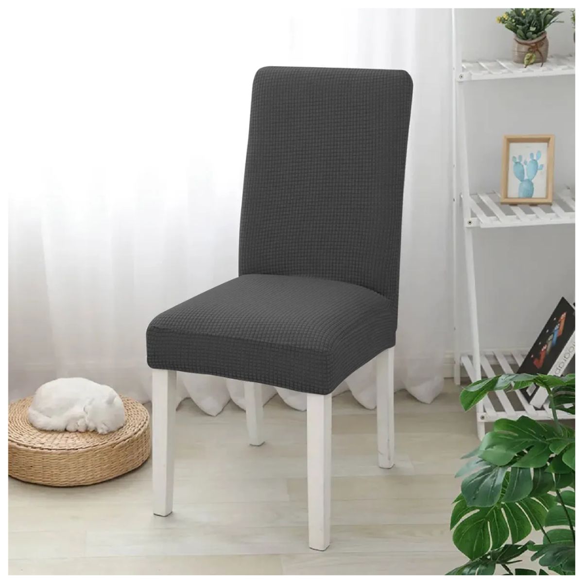 GENERICO - Funda Forro Cobertor Silla Comedor Elástico Tela Gruesa X6