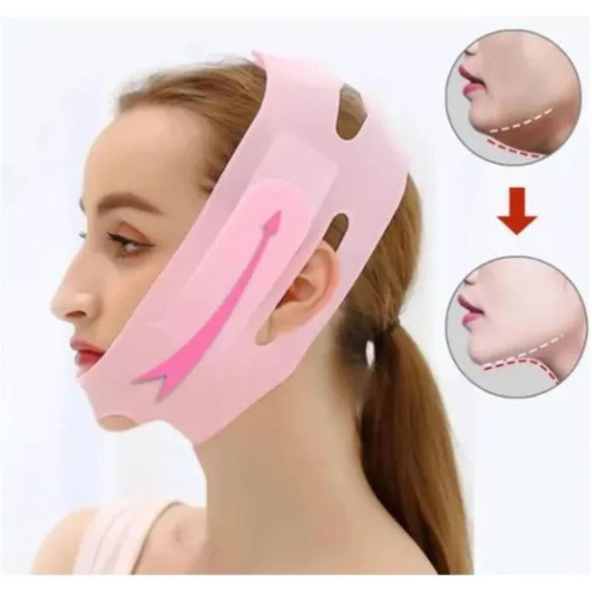 GENERICO - Banda Reafirmante de Barbilla para Reducir Papada y Reafirmar el Rostro