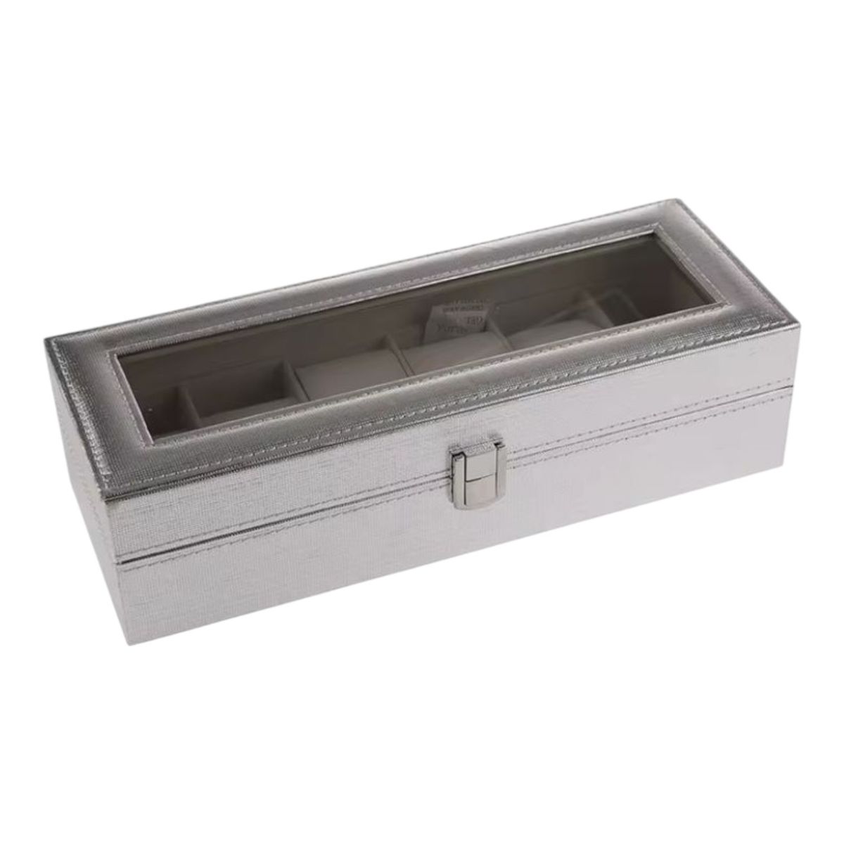 GENERICO - Estuche De Lujo Caja Organizador Para 6 Relojes Metalizados