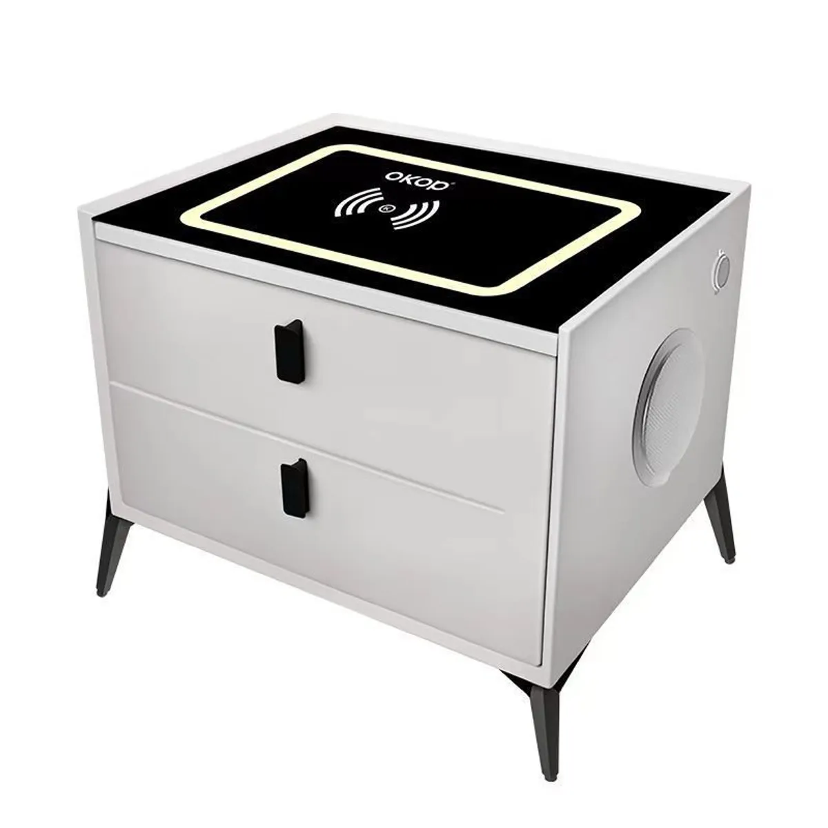 NOVEDADES - Mesa De Noche Inteligente Rgb Parlantes Cargador Inalambrico