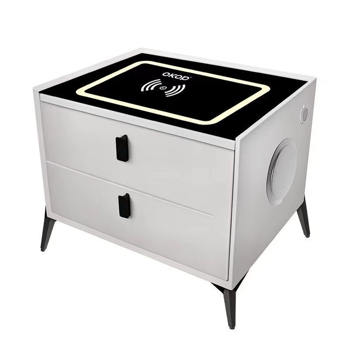 NOVEDADES - Mesa De Noche Inteligente Rgb Parlantes Cargador Inalambrico