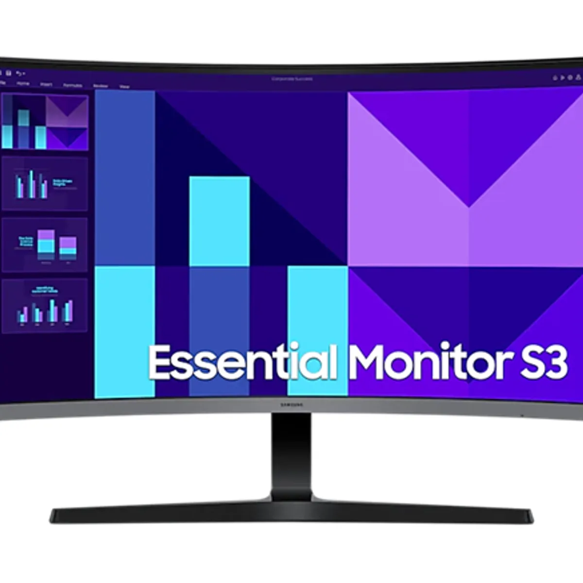 SAMSUNG - Monitor Curvo Samsung 27 Full HD 100Hz HDMI + VGA + Salida Audífonos LS27D390GANXZA