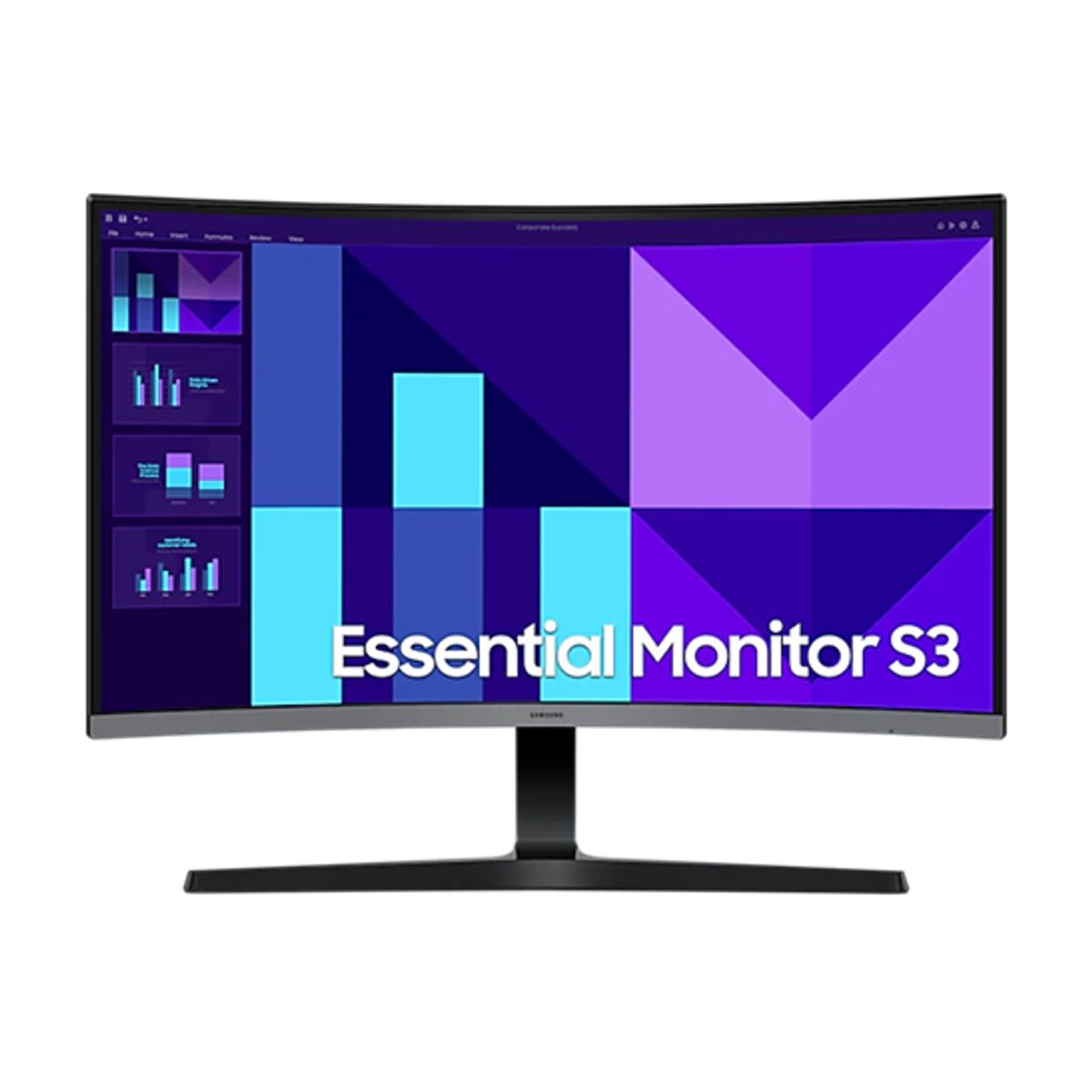 SAMSUNG - Monitor Curvo Samsung 27 Full HD 100Hz HDMI + VGA + Salida Audífonos LS27D390GANXZA