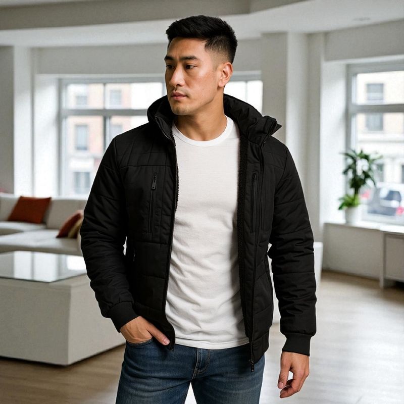 VOYPRE - Chaqueta Impermeable Para Hombre Interior En Tela Ovejera Kanu Negra