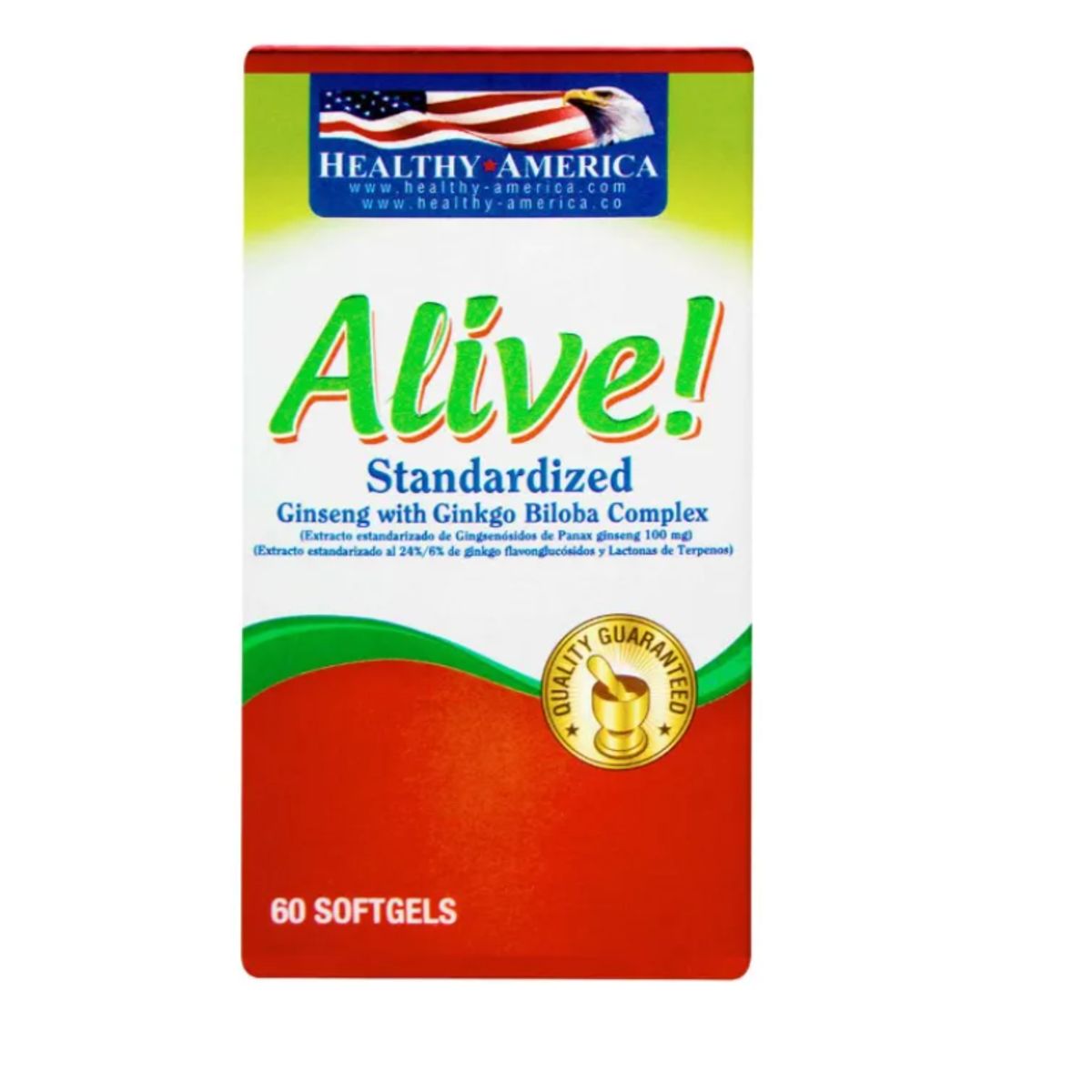 HEALTHY AMERICA - GINSENG COMPLEX X 60 CAPSULAS BLANDAS/ ALIVE