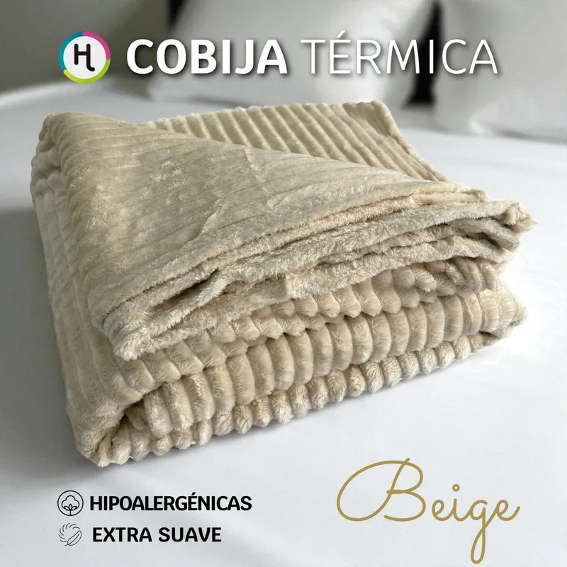 HOGARETO - Cobija Térmica Acanalada Hogareto Beige