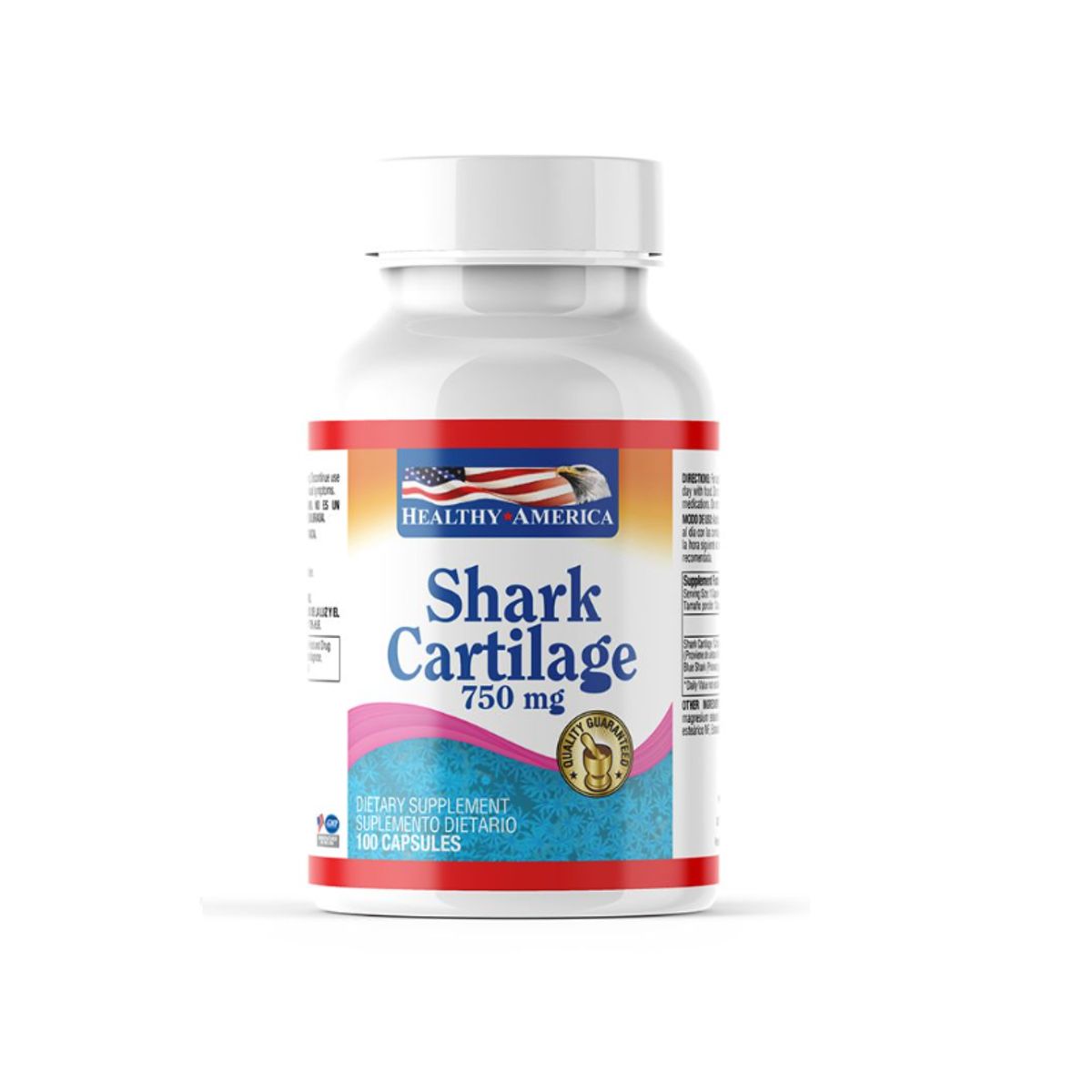 HEALTHY AMERICA - SUPLEMENTO SHARK CARTILAGE 750 MG X 100 CAPSULAS