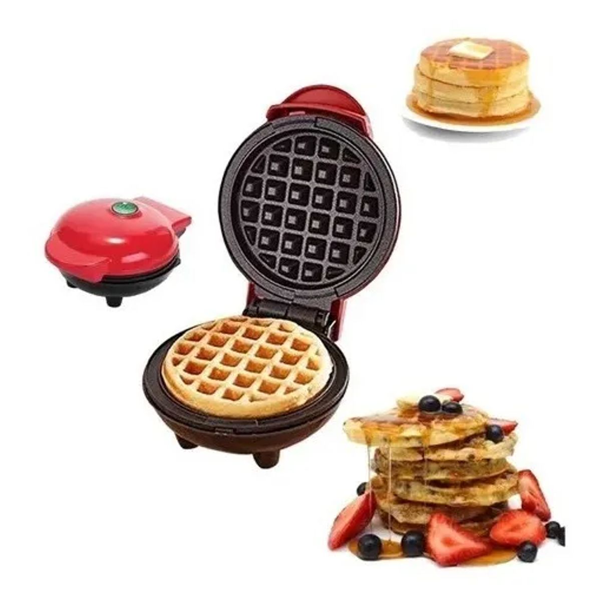 GENERICO - Waflera Personal Eléctrica Antiadherente Pancakes