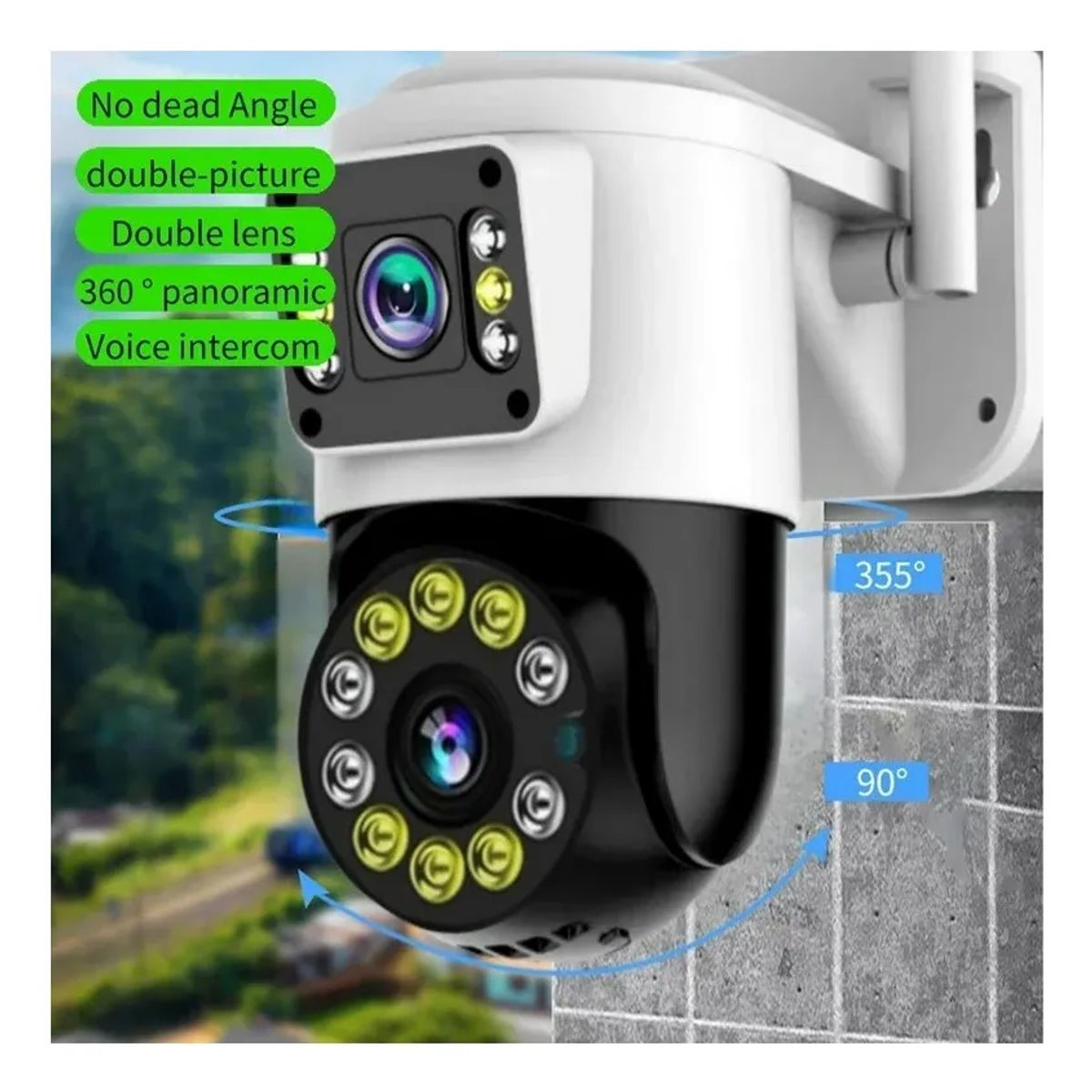 GENERICO - Camara Ip Wifi Doble Lente Exterior Alta Definicion F1