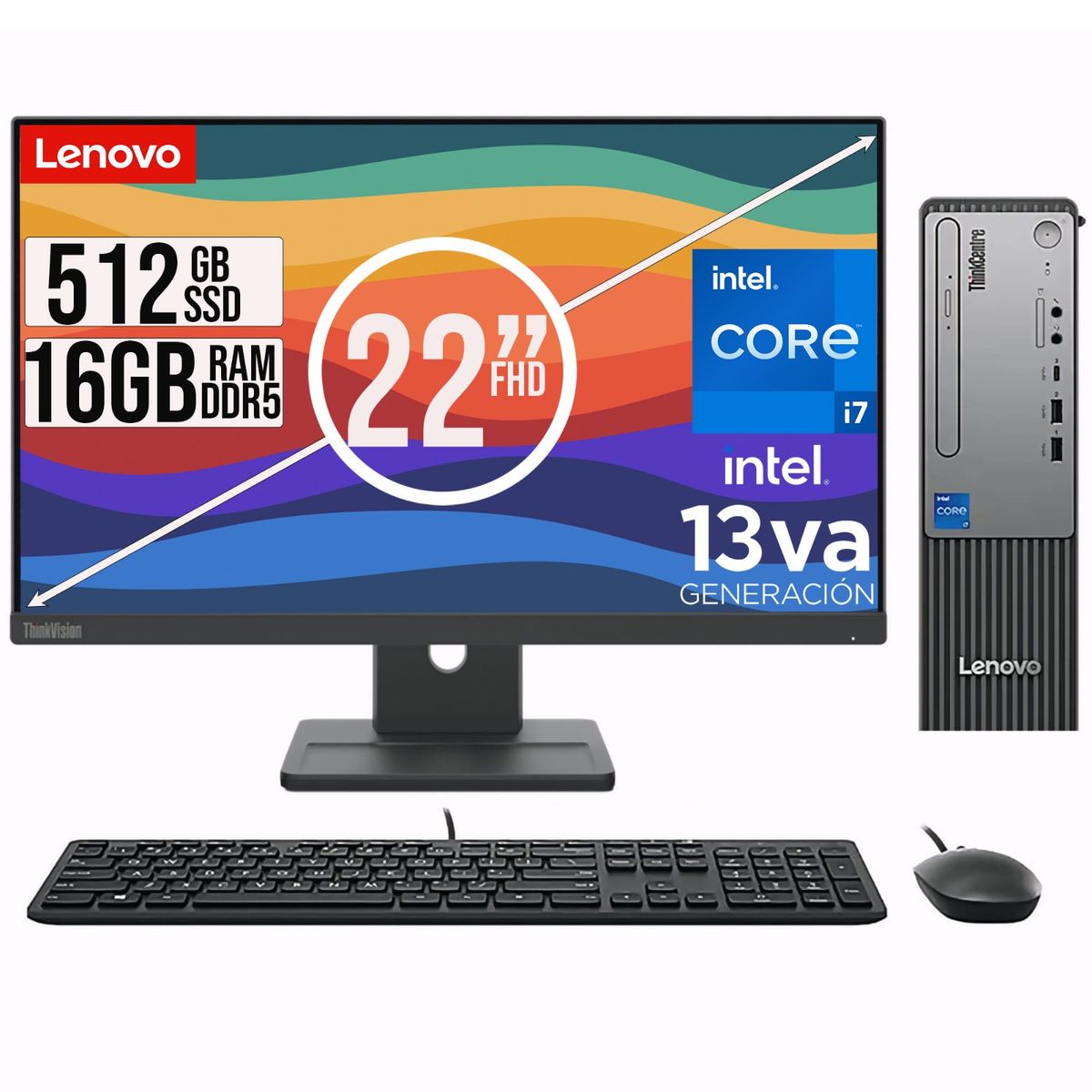 LENOVO - PC LENOVO THINKCETRE NEO 30S INTEL I7-13620H RAM 16GB SSD 512GB  22"FHD