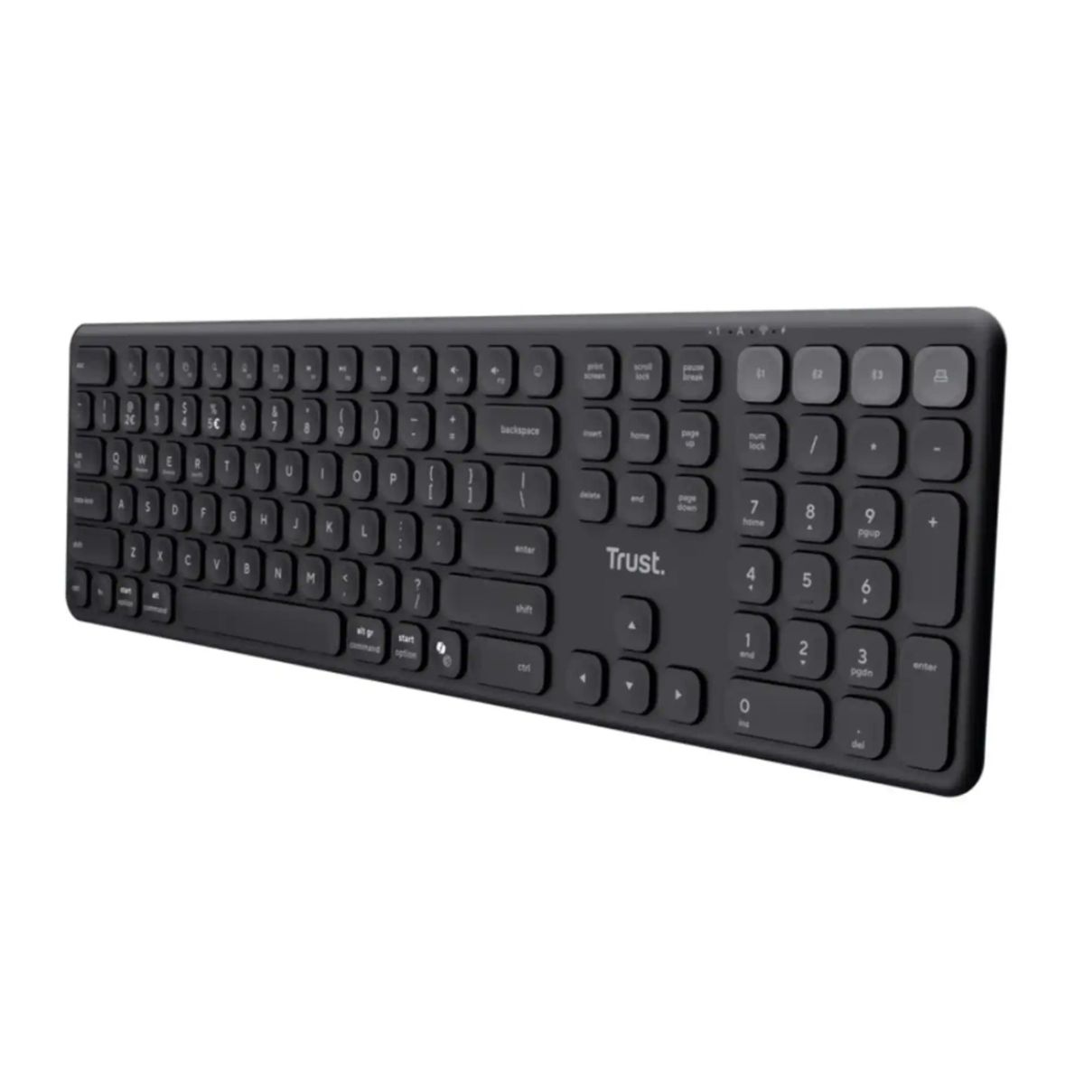 TRUST - Teclado Trust Vaiya Inalambrico-Bluetooth Negro Recargable