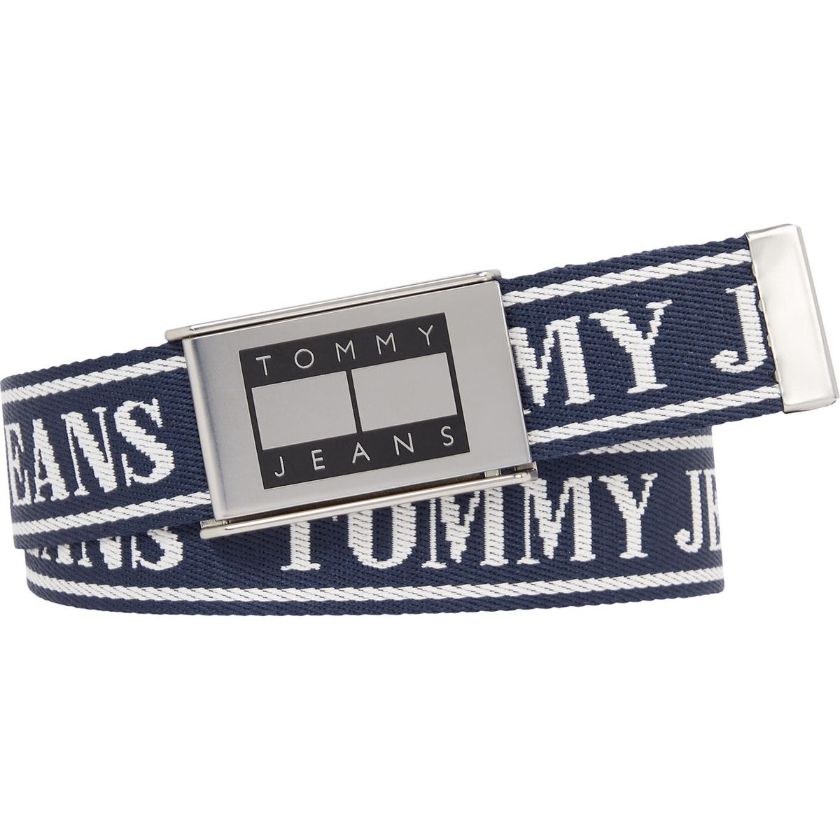 TOMMY HILFIGER - Cinturón gris trenzado de jacquard reciclado Tommy Hilfiger