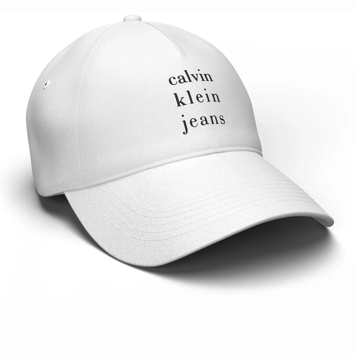 CALVIN KLEIN - Gorra blanca de algodón con logotipo Calvin Klein