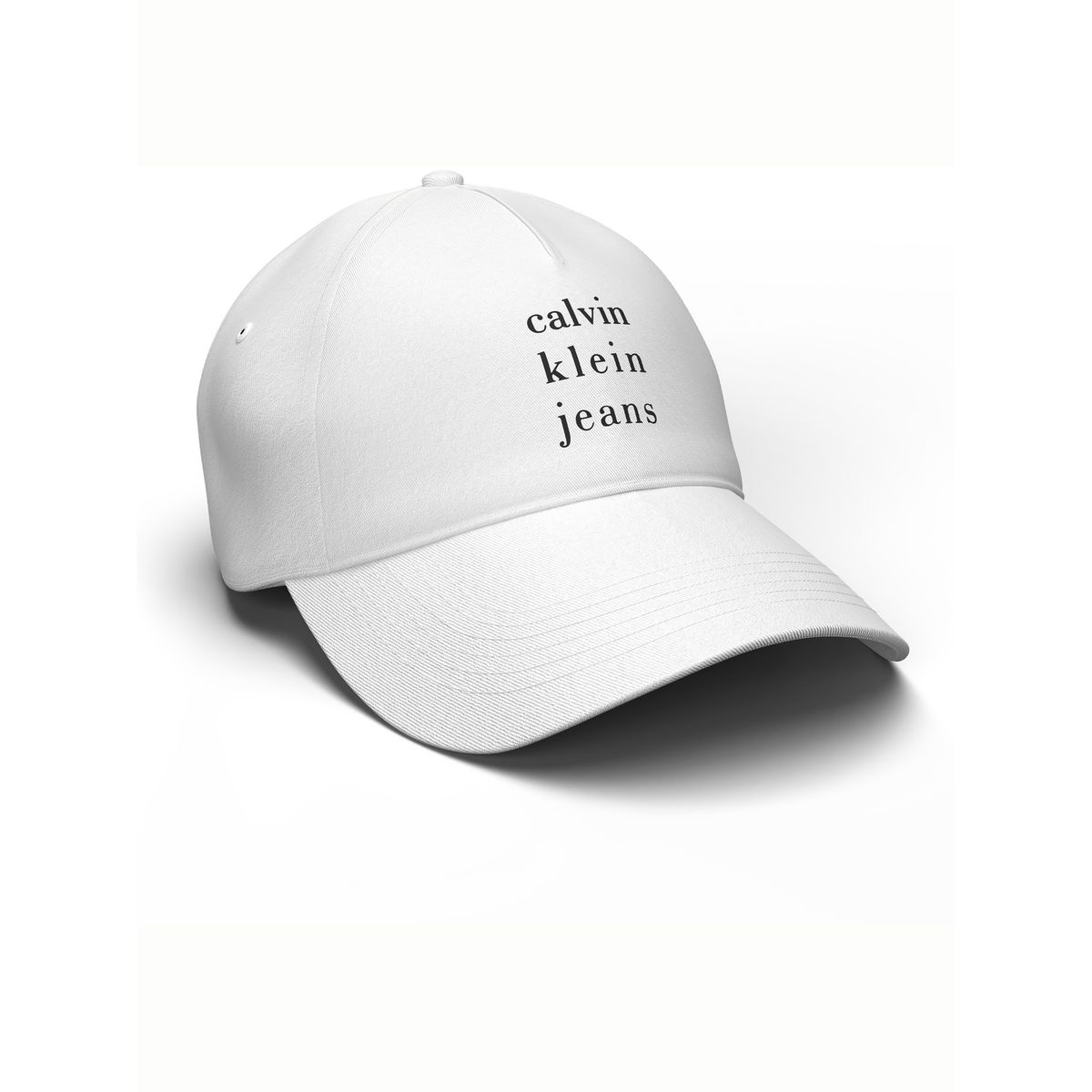 CALVIN KLEIN - Gorra blanca de algodón con logotipo Calvin Klein