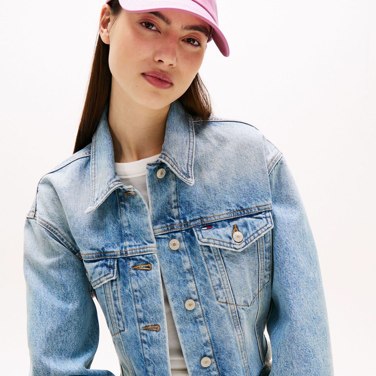 TOMMY HILFIGER - Gorra rosa de béisbol Heritage con logo Tommy Hilfiger