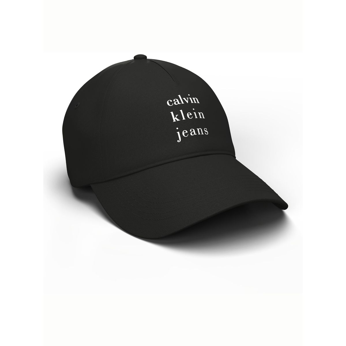 CALVIN KLEIN - Gorra negra de algodón con logotipo Calvin Klein