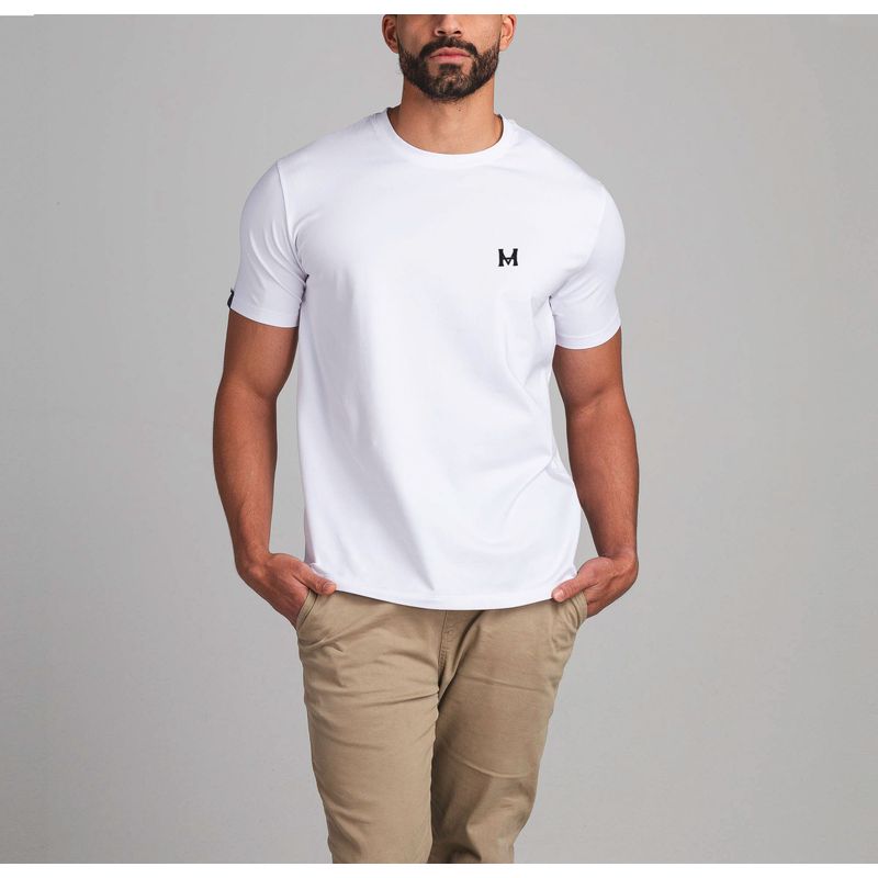 MARIO HERNANDEZ - Camiseta Diario Mhonograma Blanco Tierra Arriba