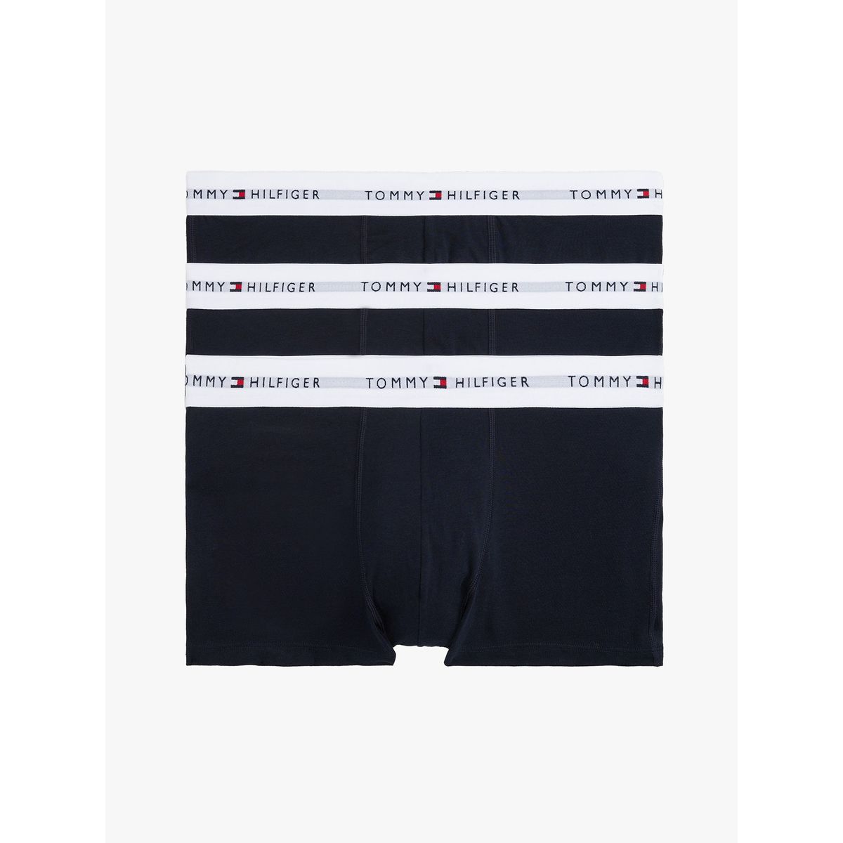 TOMMY HILFIGER - Pack azul de 3 calzoncillos Essential con inscripción Tommy Hilfiger