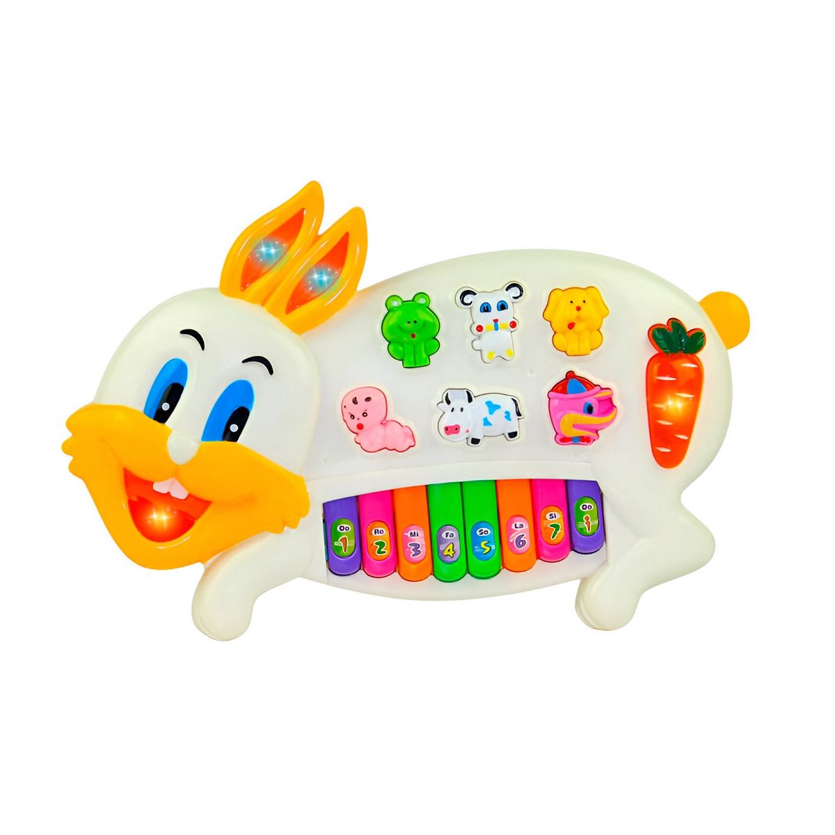 GENERICO - Piano Conejo Interactivo Luces Notas Juguete + Baterias