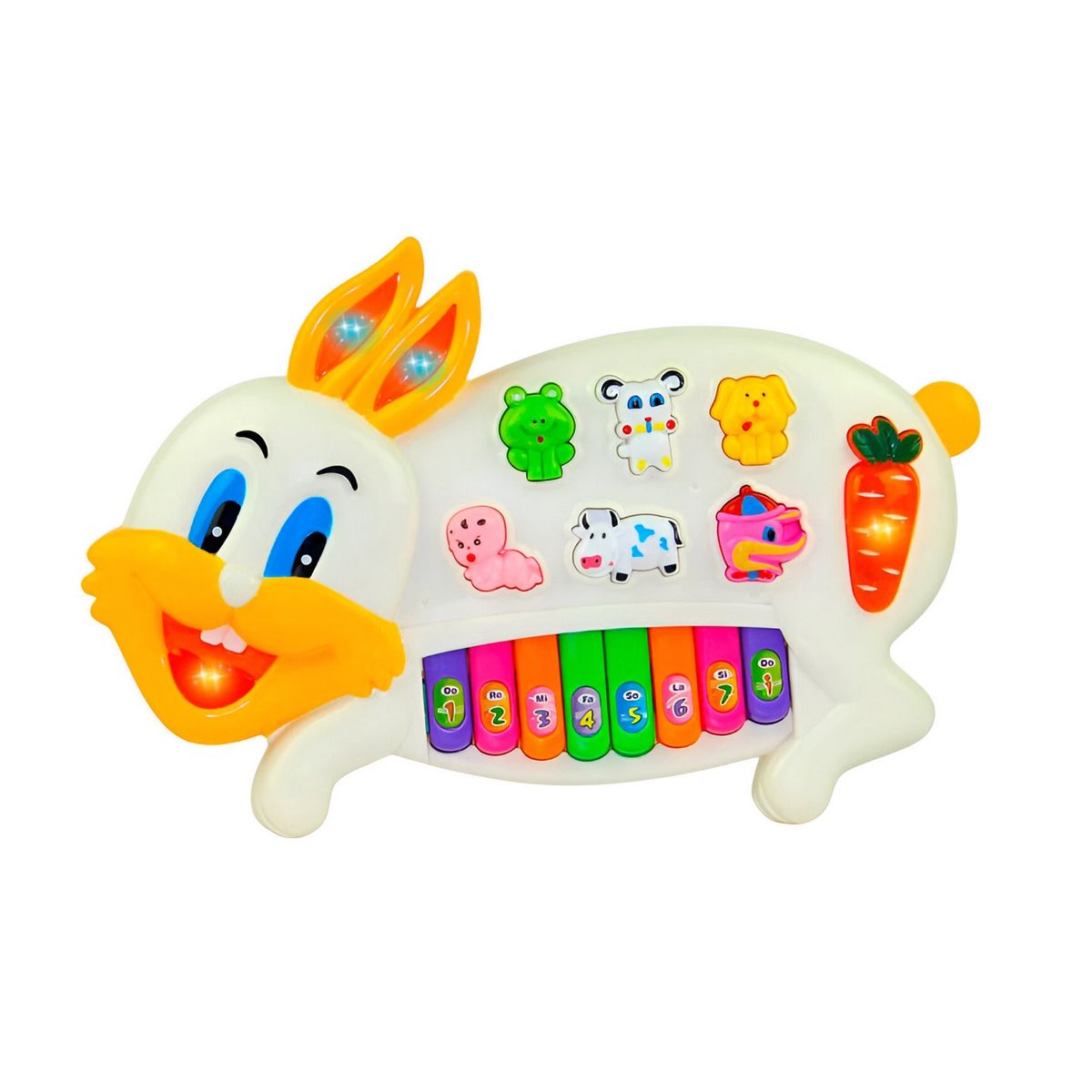 GENERICO - Piano Conejo Interactivo Luces Notas Juguete + Baterias