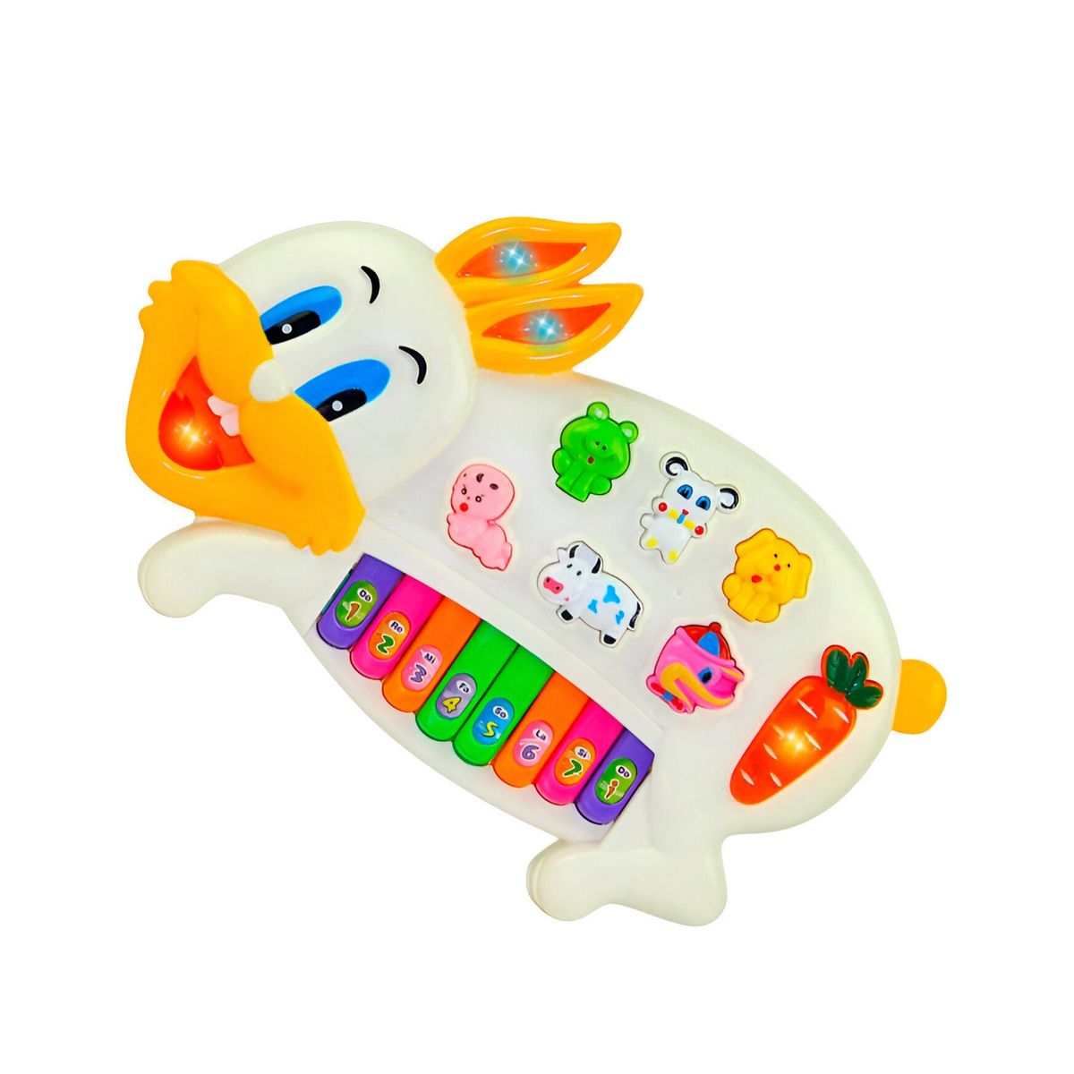 GENERICO - Piano Conejo Interactivo Luces Notas Juguete + Baterias