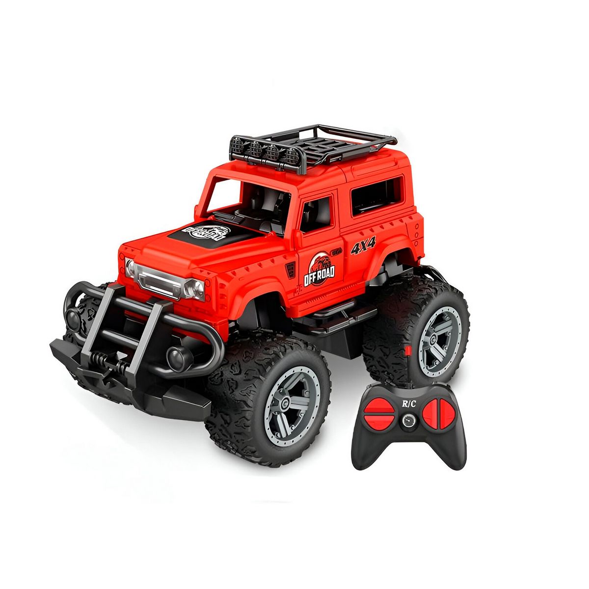 GENERICO - Carro Control Remoto Todo Terreno Jeep Recargable + Baterias