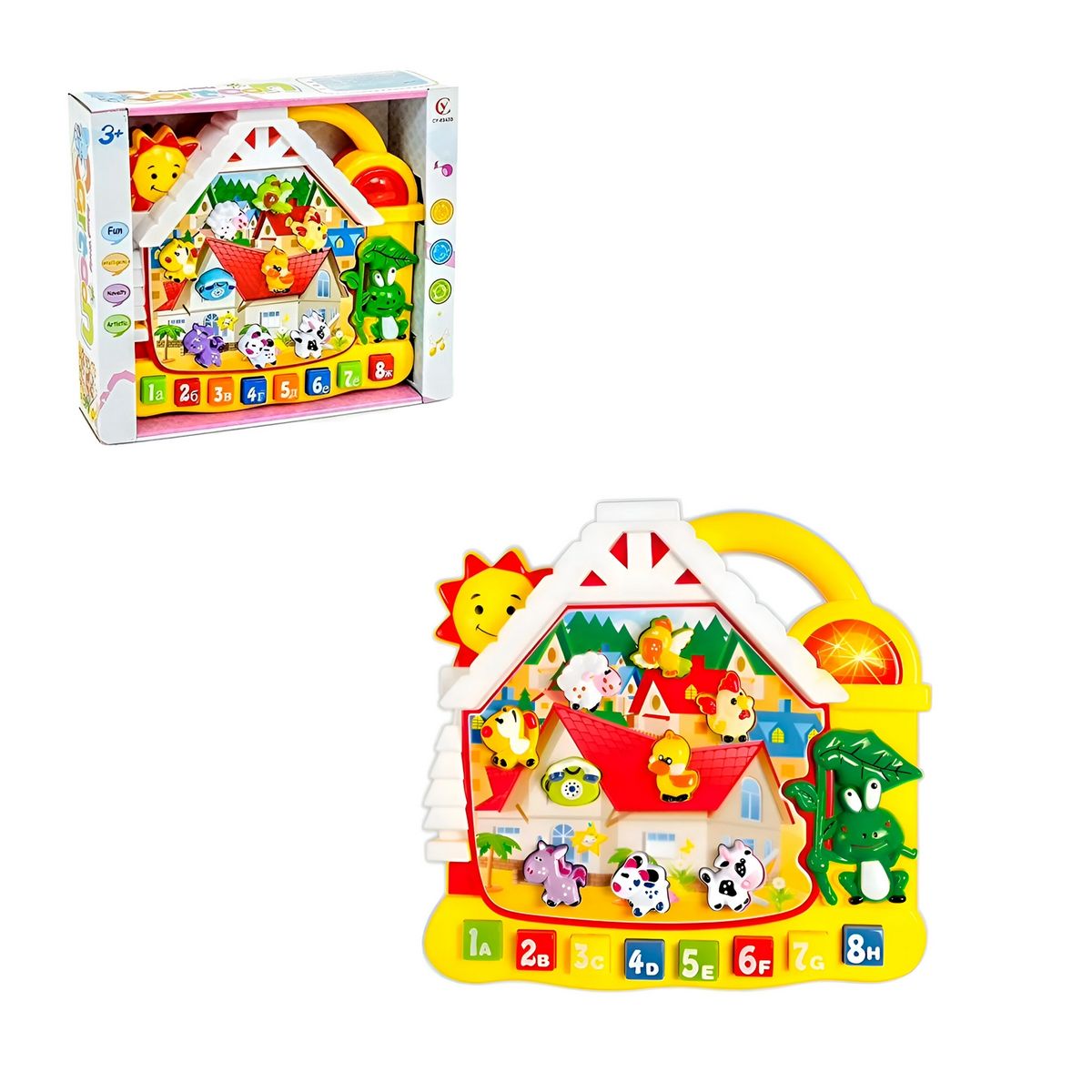 GENERICO - Piano Casa Granja Juguete Niños Interactivo + Baterias