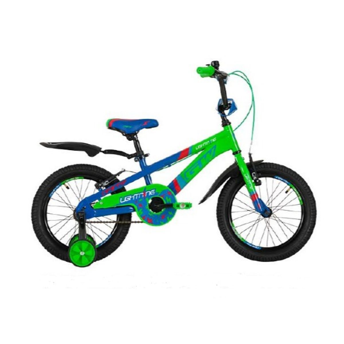 GW - Bicicleta para  niños rin 16 GW Lightning 4 a 6 años Verde