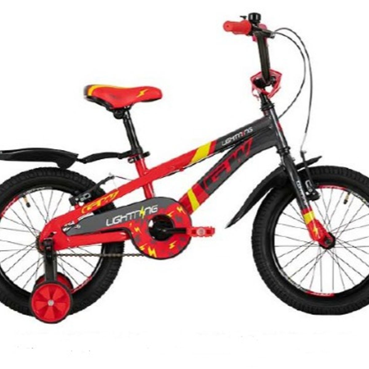 GW - Bicicleta para  niños rin 16 GW Lightning 4 a 6 años Rojo