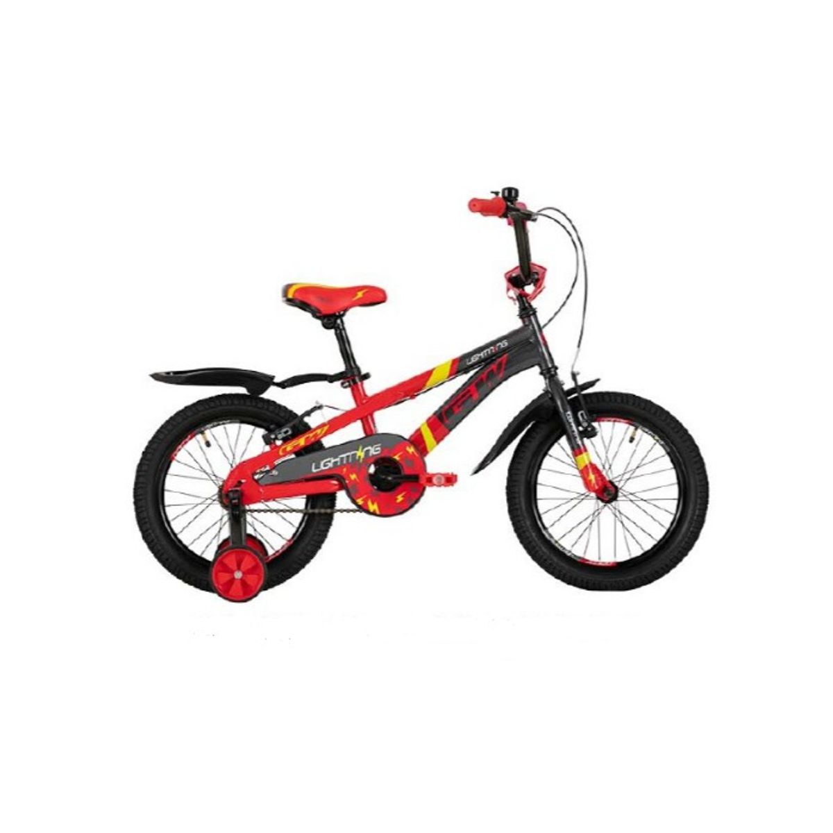 GW - Bicicleta para  niños rin 16 GW Lightning 4 a 6 años Rojo