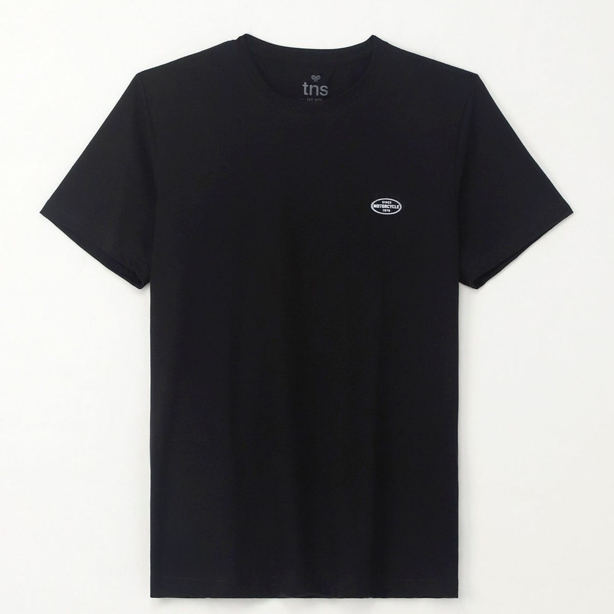 TENNIS - Camiseta básica manga corta negra para hombre
