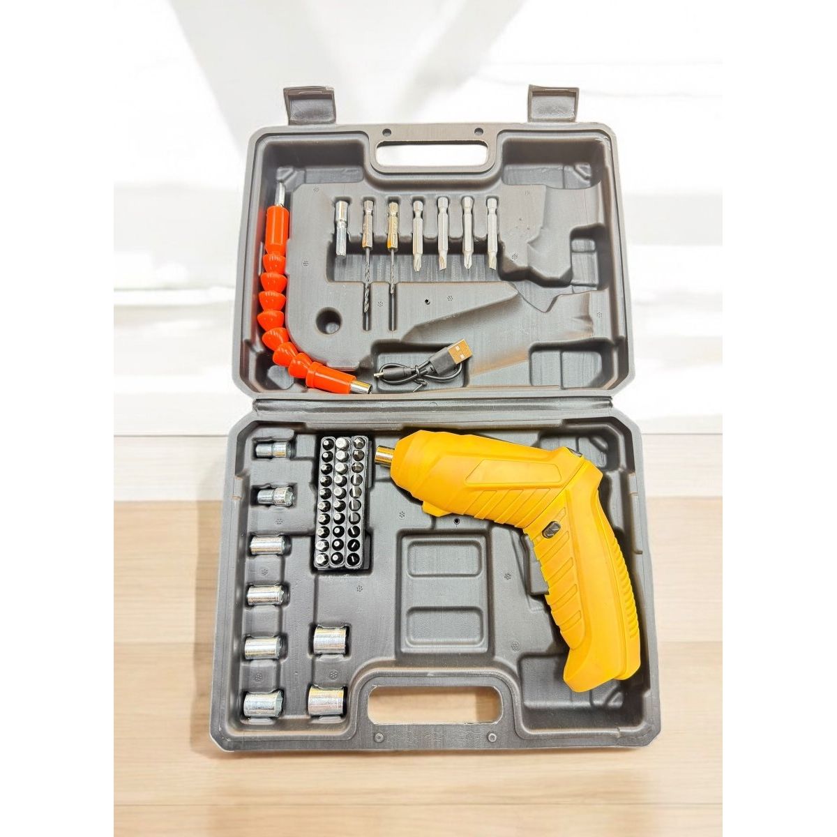 PROTOOL - Destornillador inalámbrico amarillo desarmador 6v MULTIUSOS