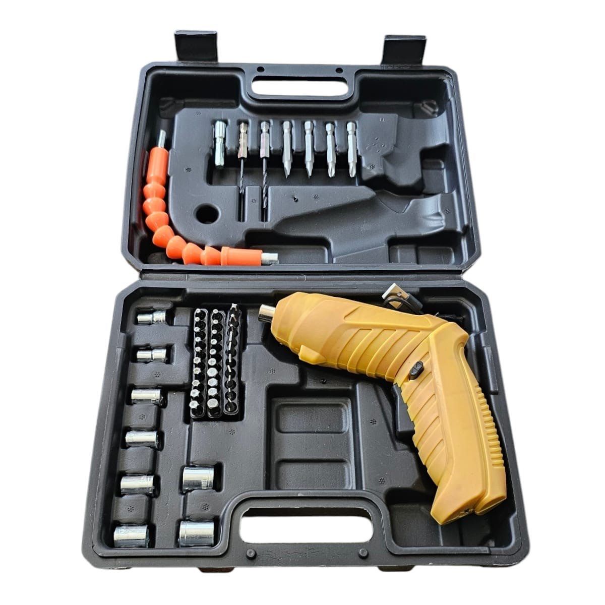 PROTOOL - Destornillador inalámbrico amarillo desarmador 6v MULTIUSOS