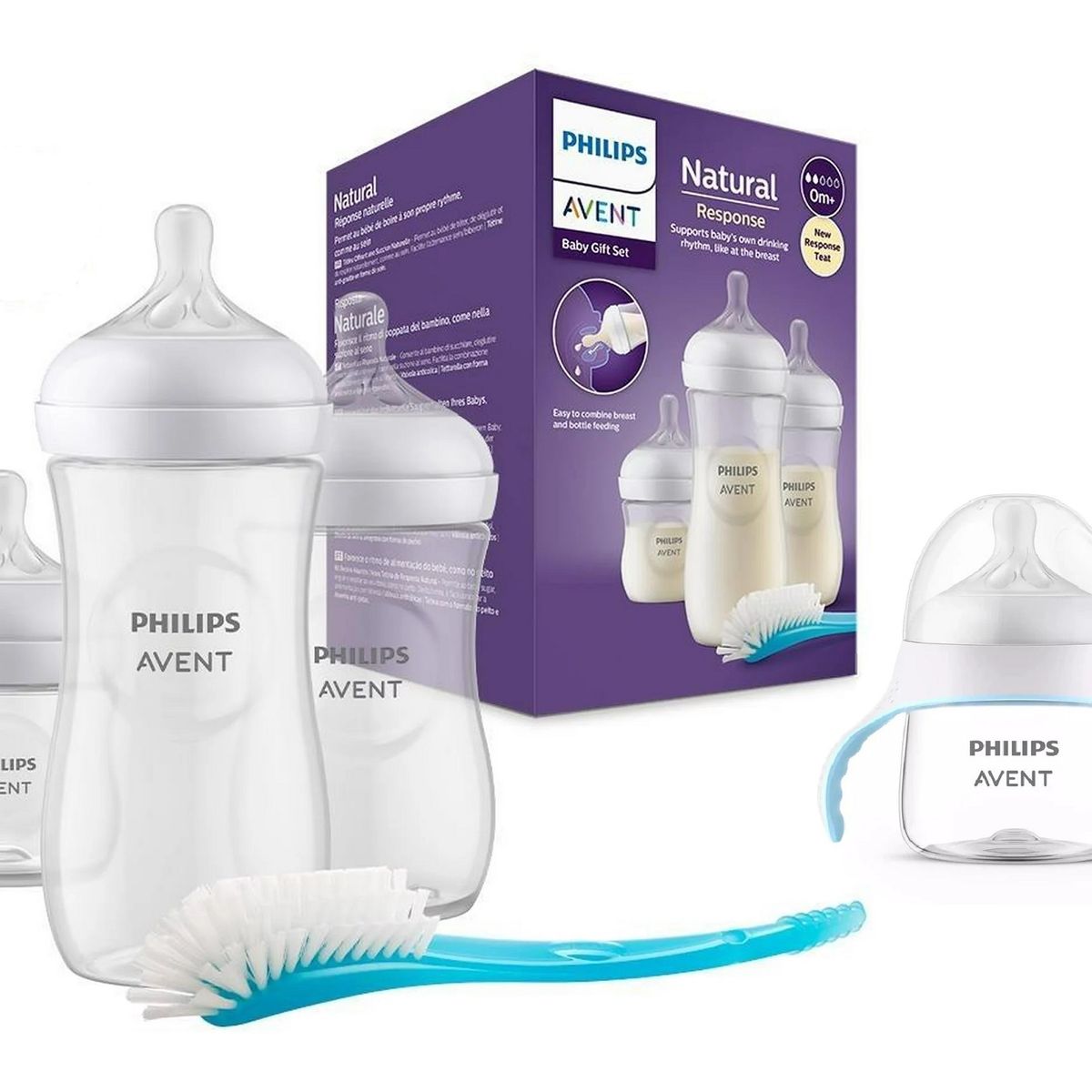 AVENT - Combo Teteros 4 Piezas Philips Avent + Vaso Entrenador 5 Oz