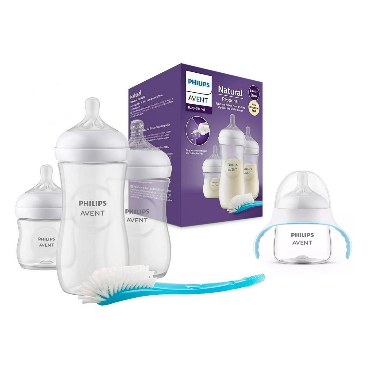 AVENT - Combo Teteros 4 Piezas Philips Avent + Vaso Entrenador 5 Oz