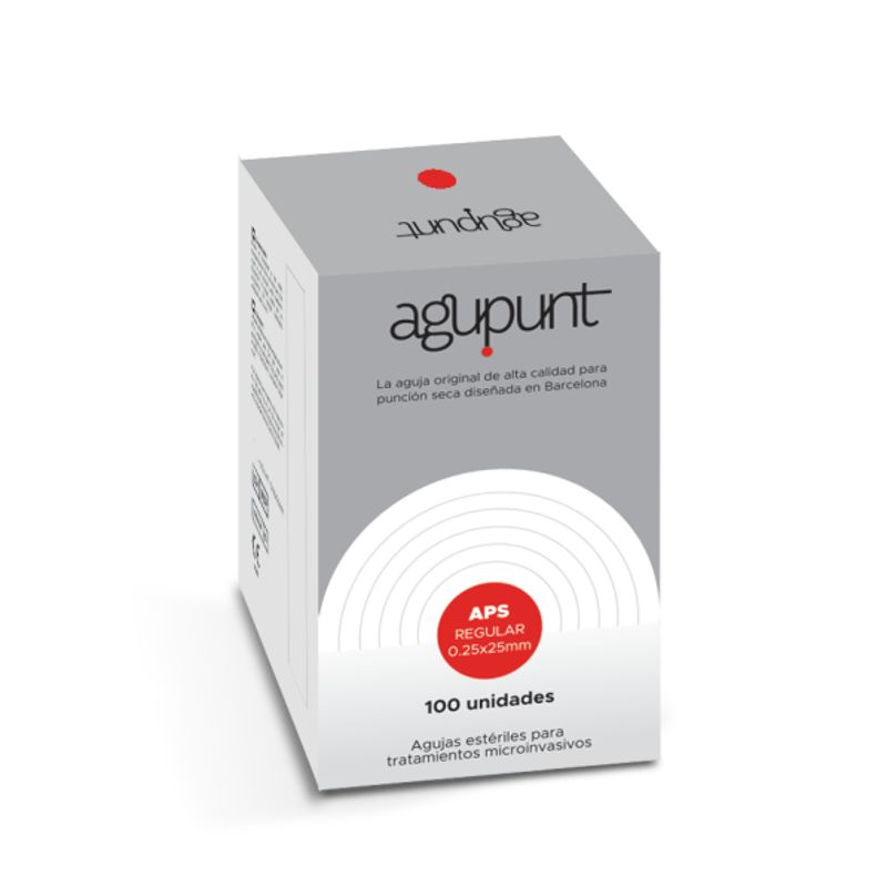 GENERICO - Aguja De Punción Seca APS Regular 025x25 Con Guía x 100und Rojo