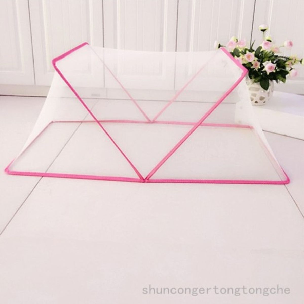ORIGINAL HEALTH - Toldillo  Mosquitero Plegable Para Cama 190x135x80 rosa