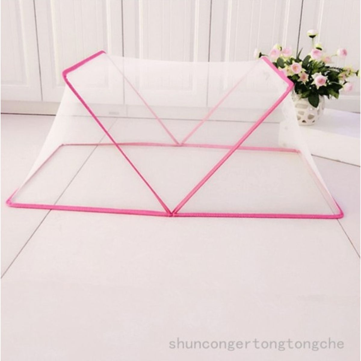ORIGINAL HEALTH - Toldillo  Mosquitero Plegable Para Cama 190x135x80 rosa