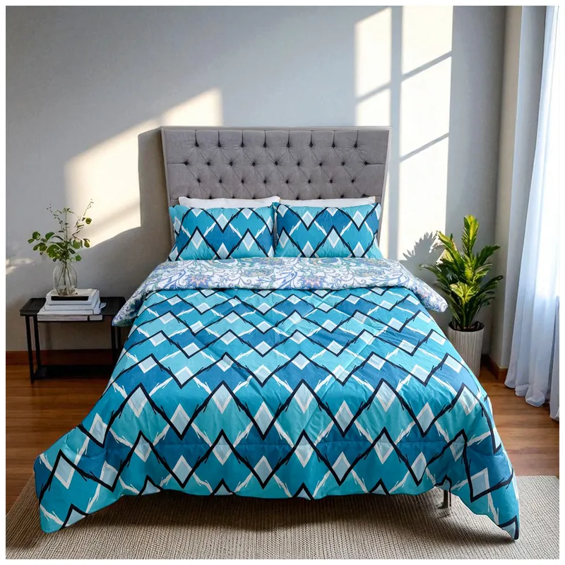 HOGARETO - Edredón Doble Faz Bitral Cama Doble 140x190cm