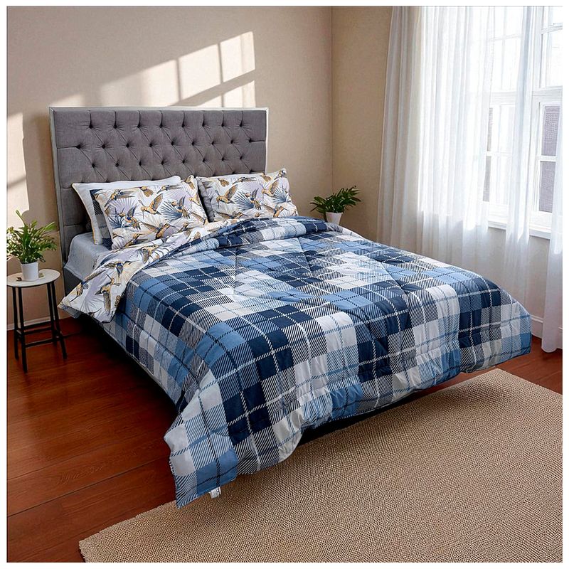 HOGARETO - Edredón Doble Faz Natura Cama Doble 140x190cm