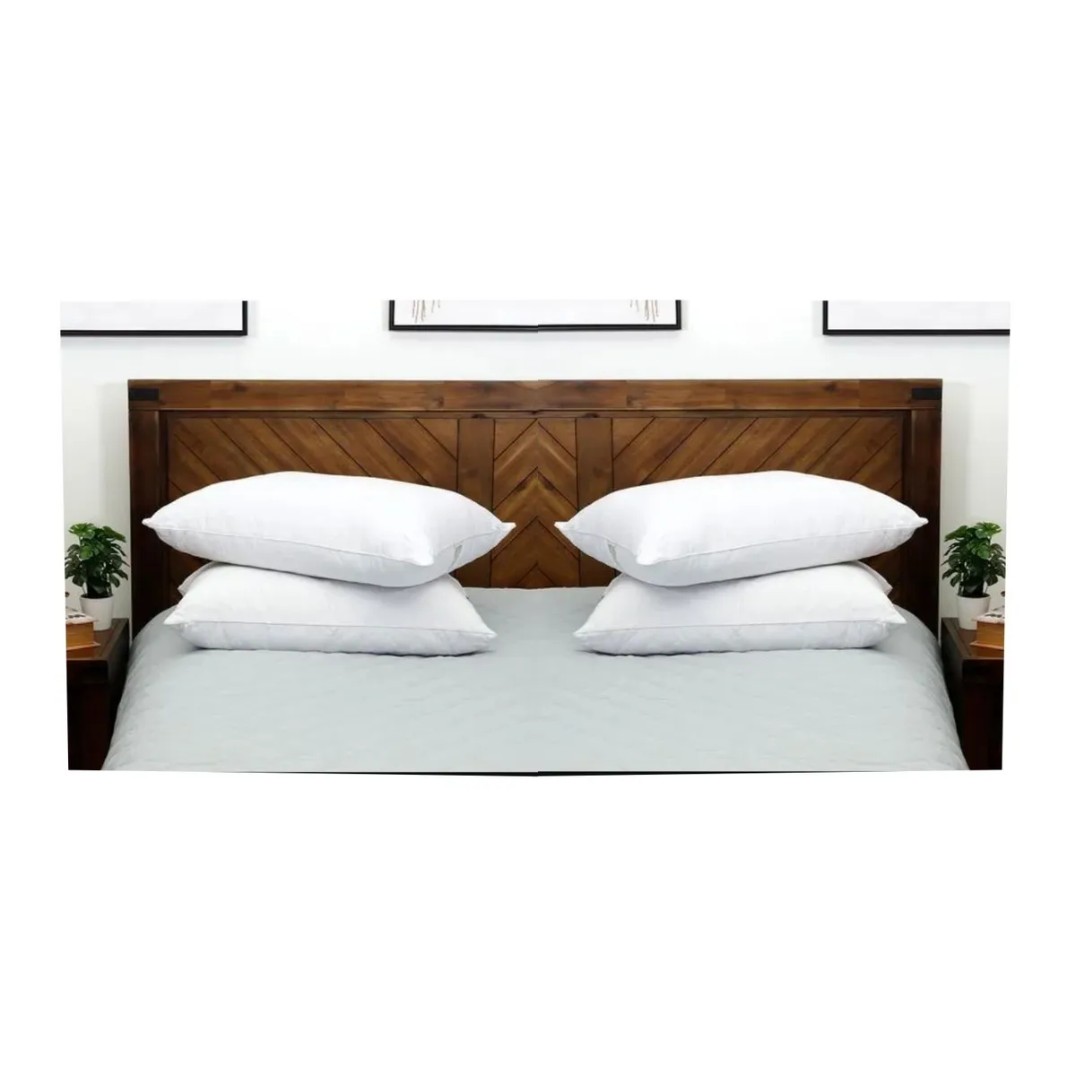 DORMIPUFF - Almohada Hotelera Siliconada Combo x4 unidades medida 50x75cm