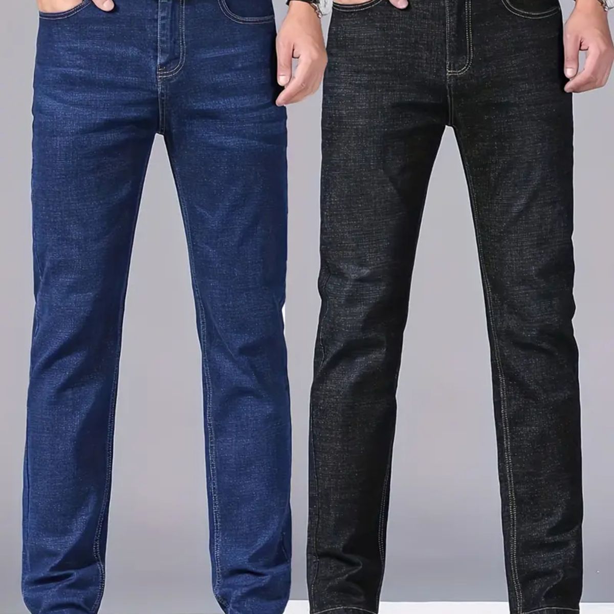 ABC - Pantalon Jean Para Hombre Clasico slim fit comodos livianos